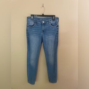 OLD NAVY womens Rockstar skinny jeans, midrise, regular wash, Sz 8